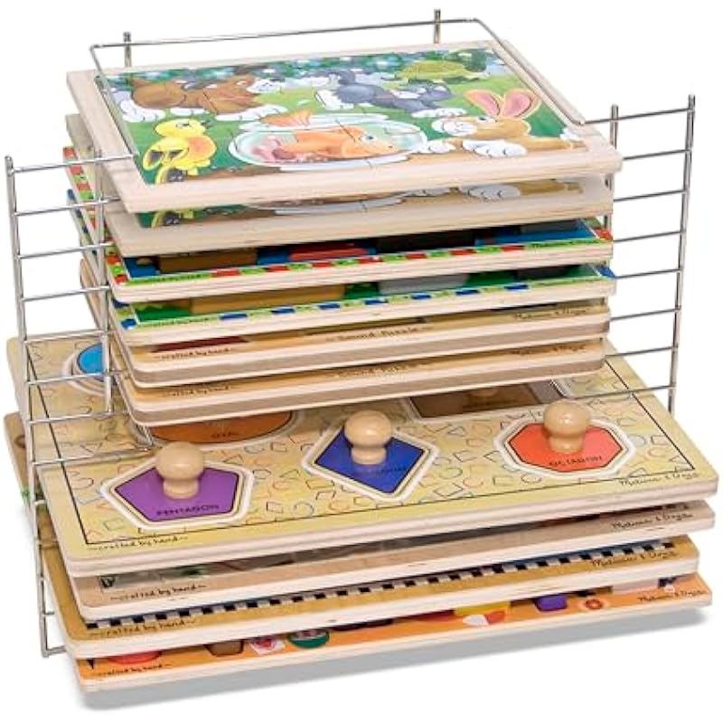 Melissa & Doug Deluxe Metal Wire Puzzle Storage Rack Review