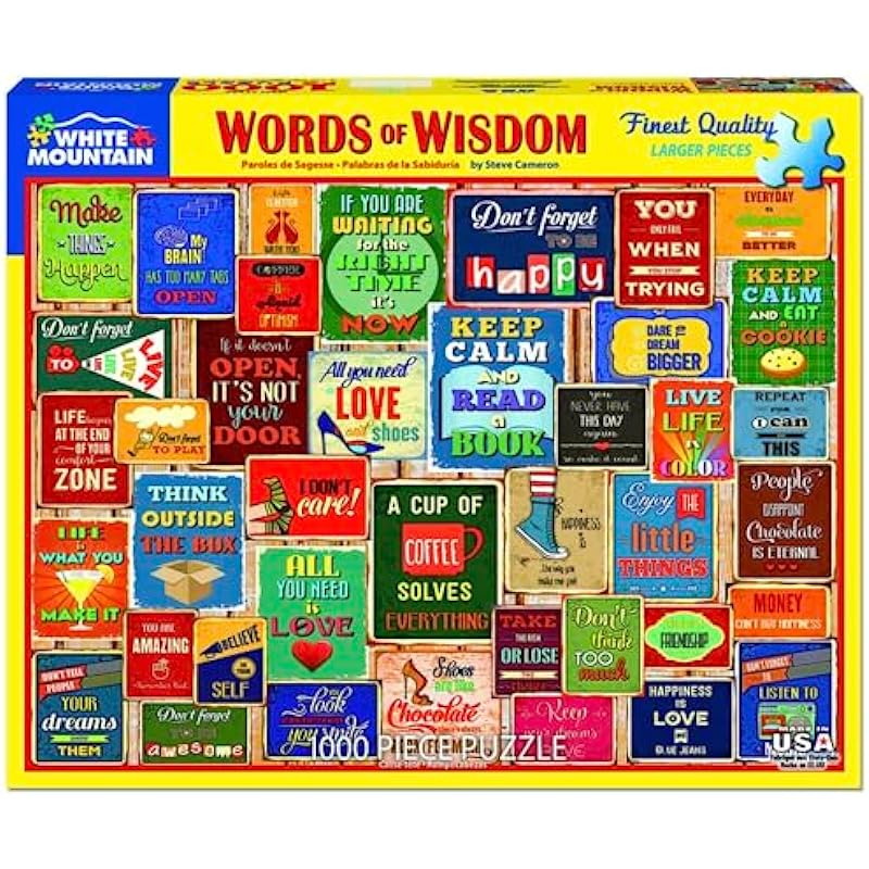 White Mountain Words of Wisdom 1000 Piece Jigsaw Puzzle Review