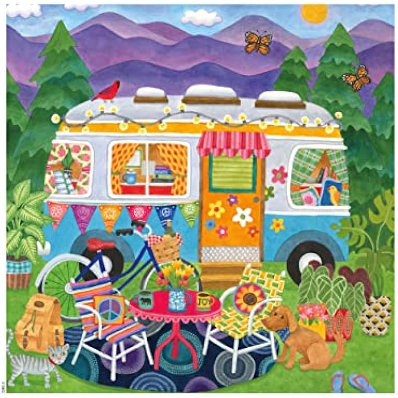 Ceaco Happy Camper Mountain Camper Jigsaw Puzzle Review