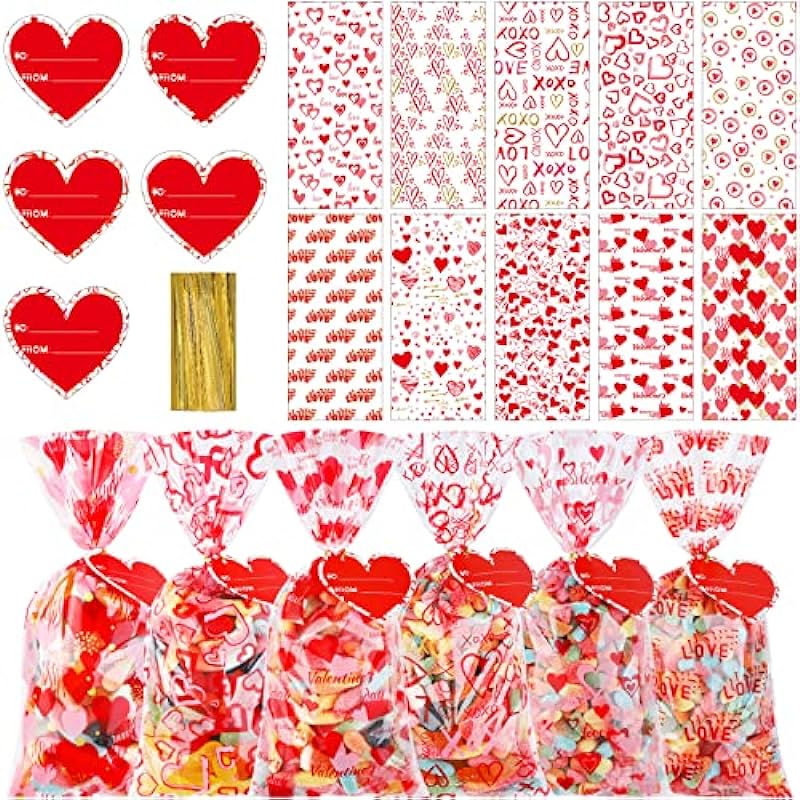 Aodaer 200 Pieces Valentine Cellophane Bags Review: Elevate Your Gift-Giving