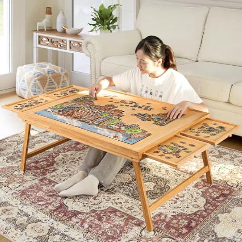 AMBITION LAND 1500PCS Folding Portable Puzzle Table Review - A Must-Have for Puzzle Enthusiasts