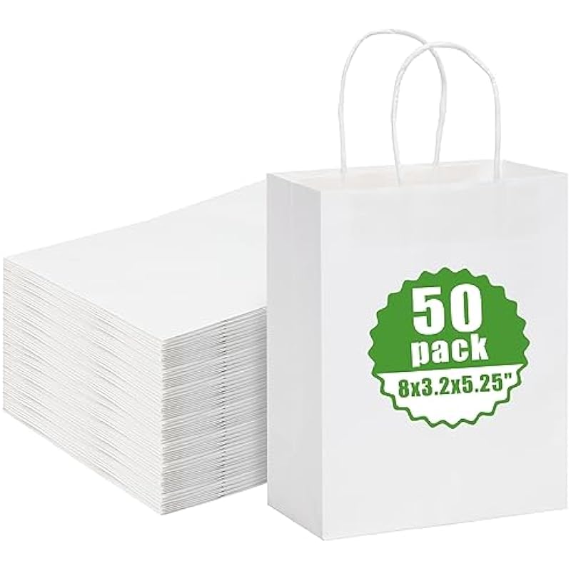 Moretoes 50pcs White Gift Bags Review: Elegance Meets Sustainability