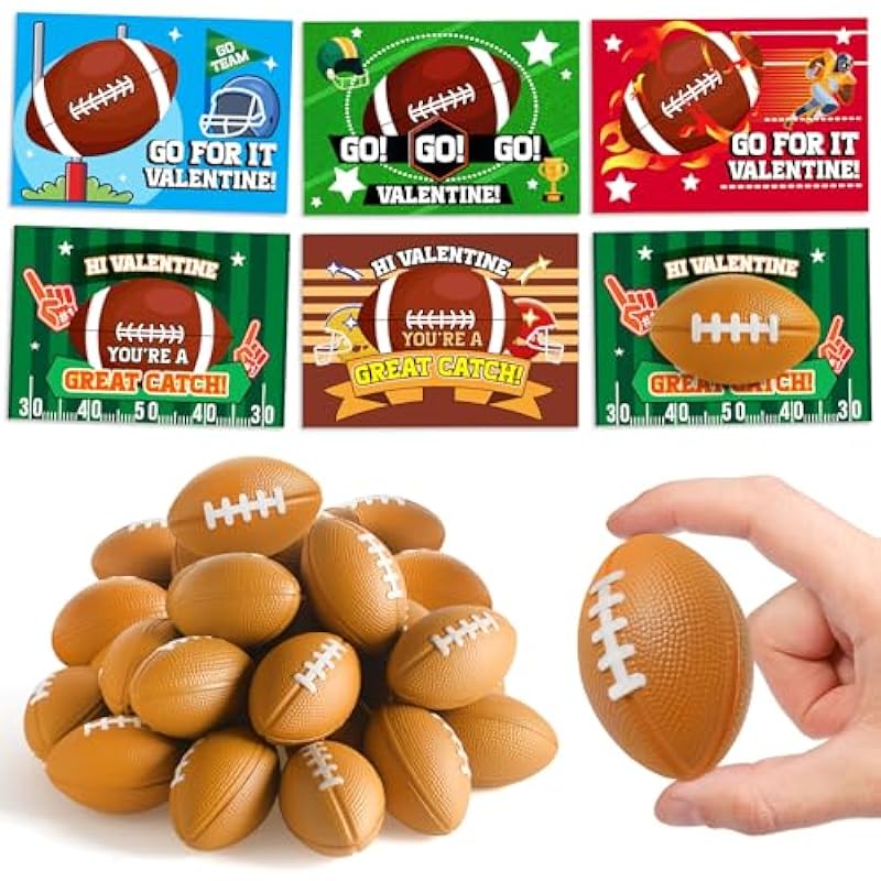 In-Depth Review: 30 Pack Valentine Cards with Mini Football Stress Balls