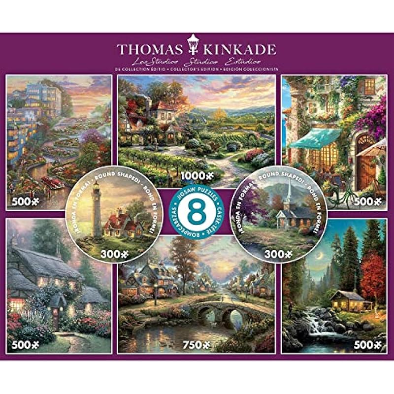 Ceaco 8 in 1 Multipack Puzzle Review - Thomas Kinkade Edition