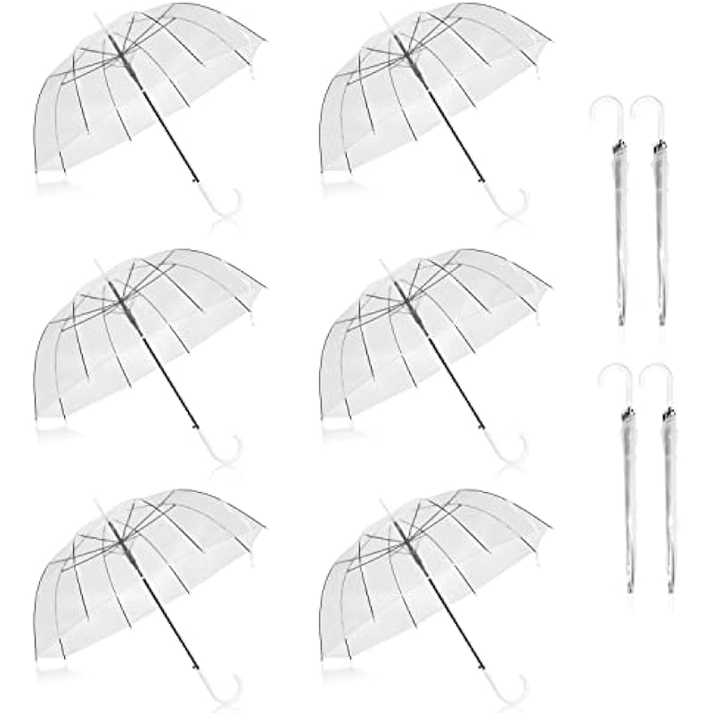 WASING 10 Pack 46 Inch Clear Bubble Umbrellas Review: Elegance Meets Functionality