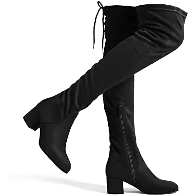 DREAM PAIRS Women's Over The Knee Thigh High Chunky Heel Boots Review