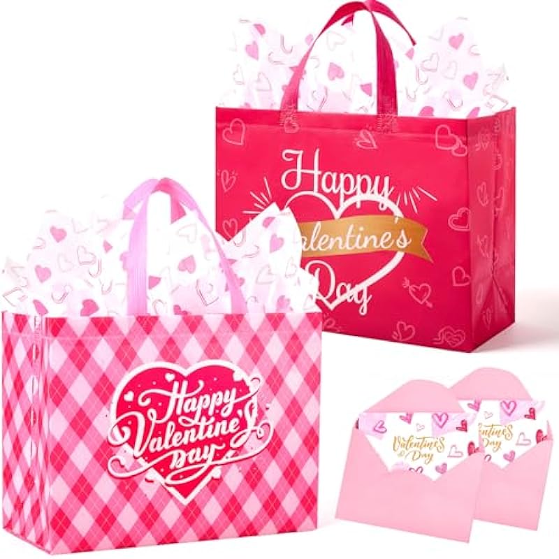 Love Wrapped Up: 13" Valentine Gift Bags with Tissue Paper Review