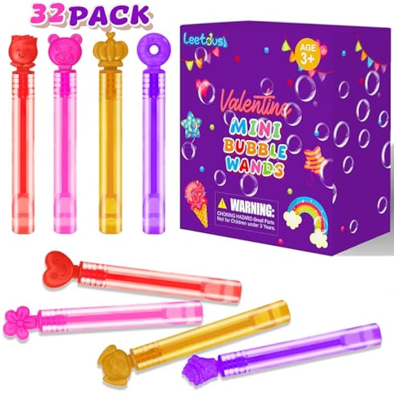 Leetous Valentines Day Gifts for Kids Classroom Review: Bubble Wands Party Favors