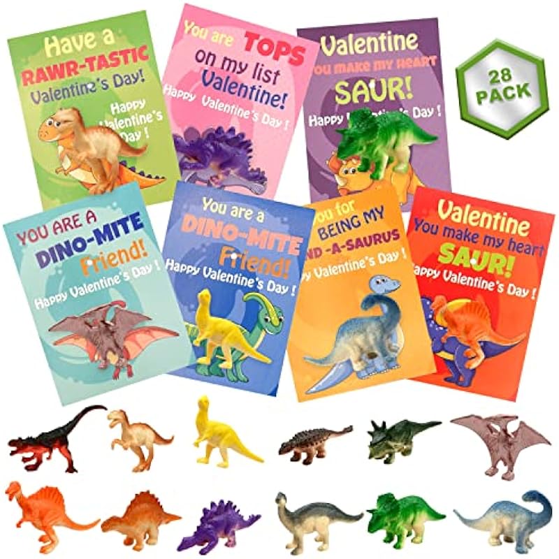 GoForward Valentine Cards with Dinosaur Toys Review