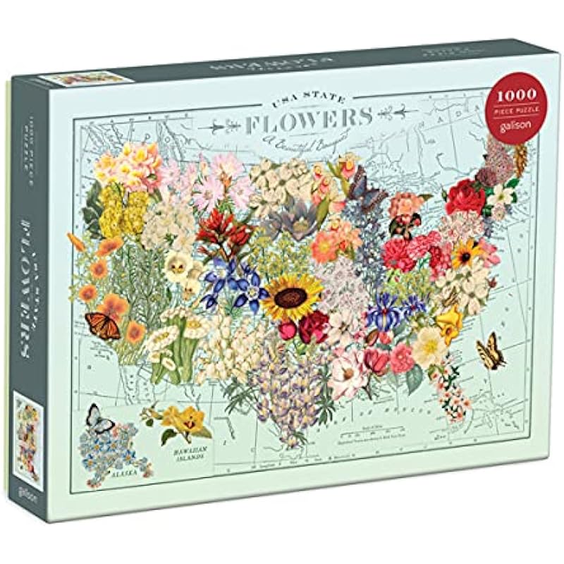 Galison Wendy Gold USA State Flowers Puzzle Review - A Beautiful Challenge