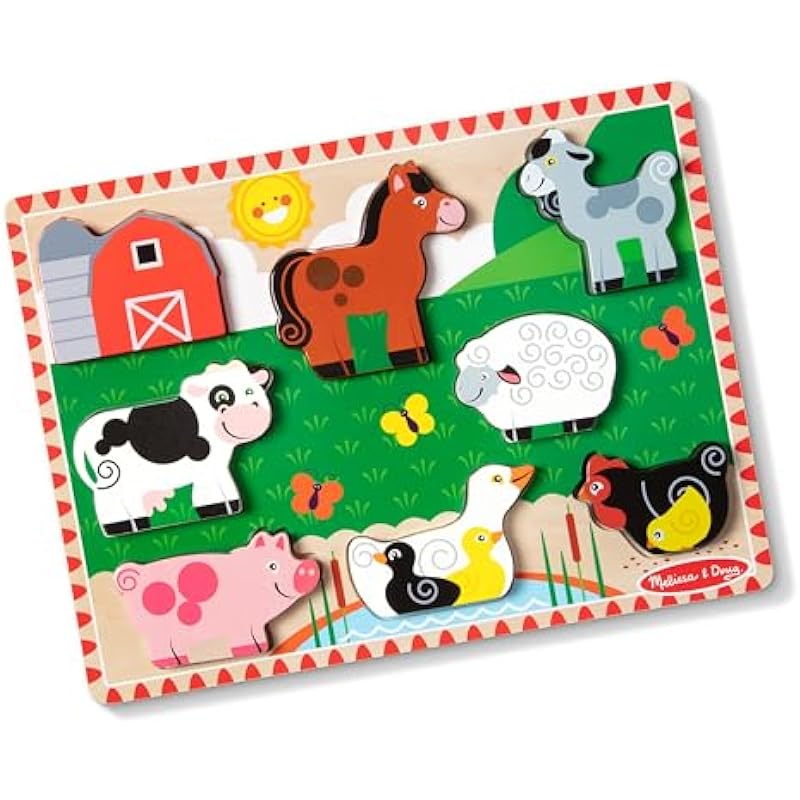 Melissa & Doug Farm Wooden Chunky Puzzle Review: A Perfect Toy for Toddlers