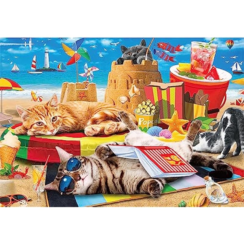 Experience the Relaxing Challenge of the 300 Piece Beach Vacation Jigsaw Puzzle