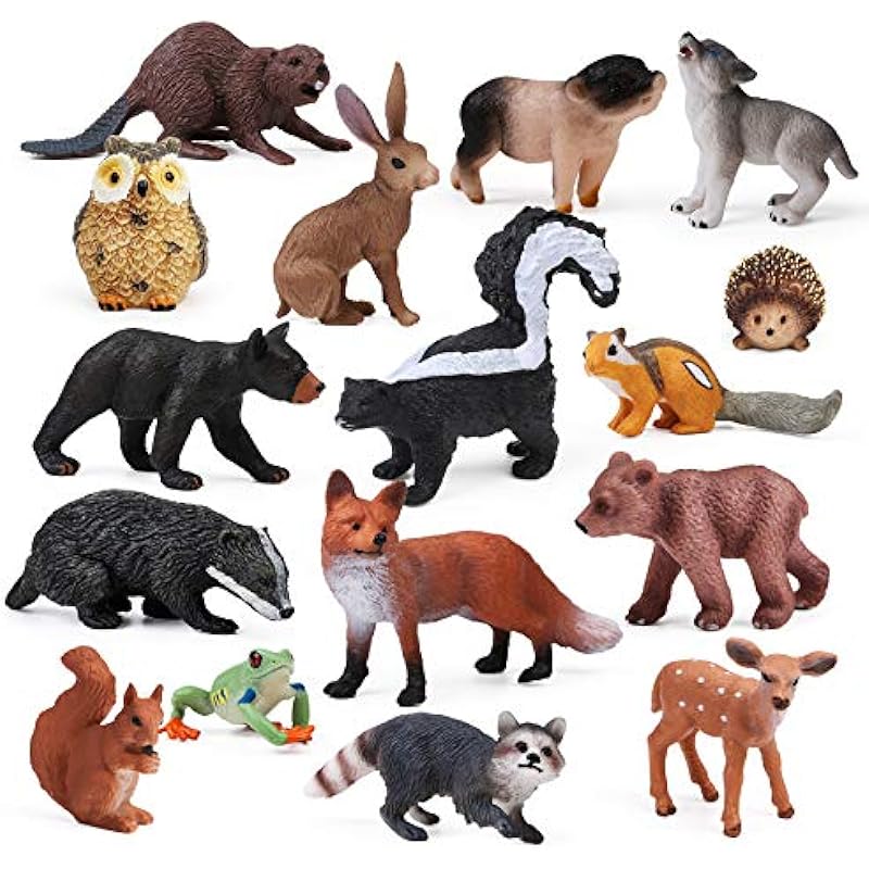 16PCS Forest Animals Baby Figures Review: Lifelike Woodland Creatures