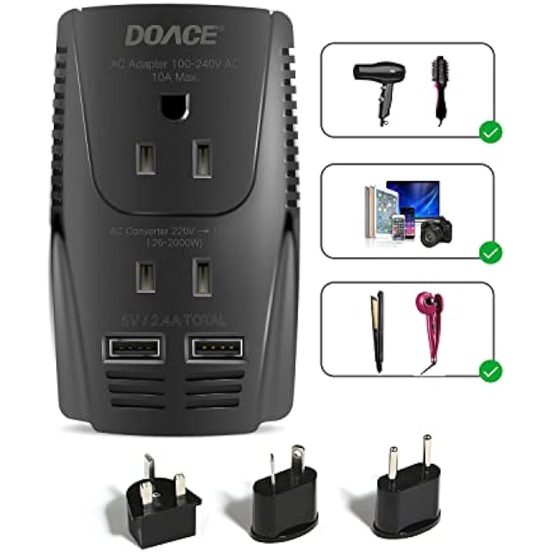 DOACE 220V to 110V Converter Review: Essential Travel Gadget