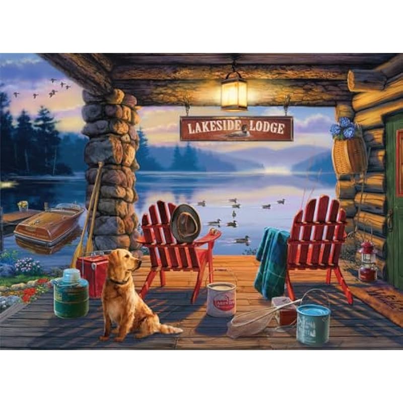 Buffalo Games - Lakeside Lodge Twilight 1000 Piece Jigsaw Puzzle Review