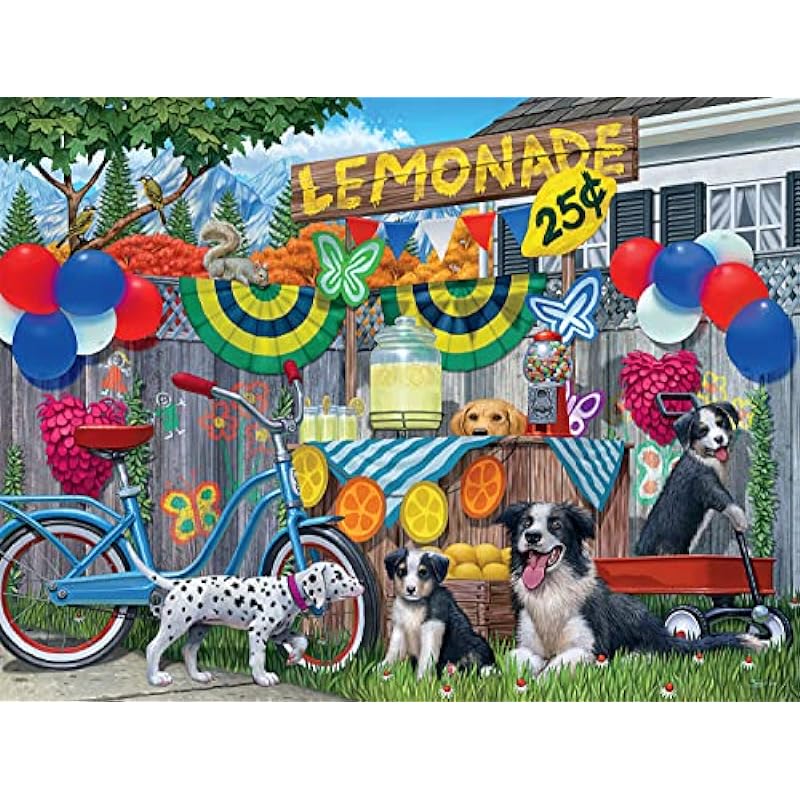 Buffalo Games Lemonade Pups 750 Piece Puzzle: A Fun & Challenging Experience