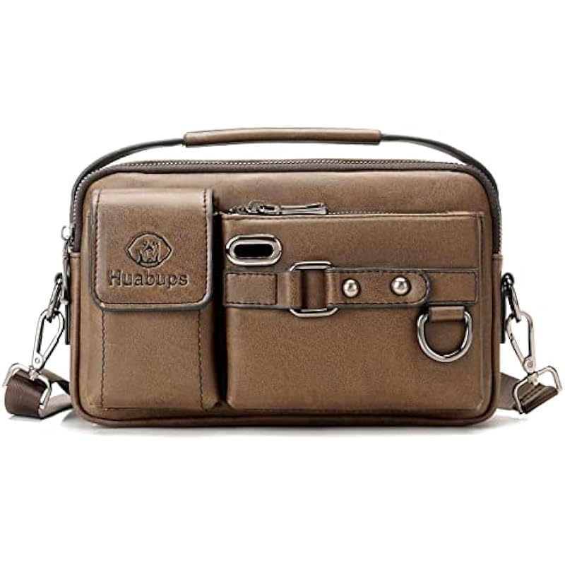 FSD. WG Small Leather Sling Shoulder Bag for Men - Style Meets Functionality