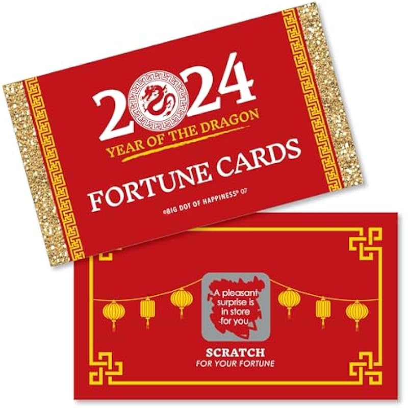 Big Dot of Happiness Chinese New Year Scratch Off Fortune Cards Review