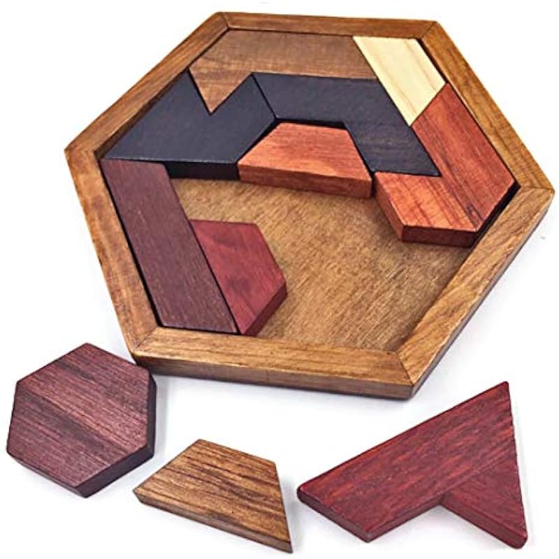 KINGOU Hexagon Tangram Puzzle Review - Engage Your Mind & Creativity