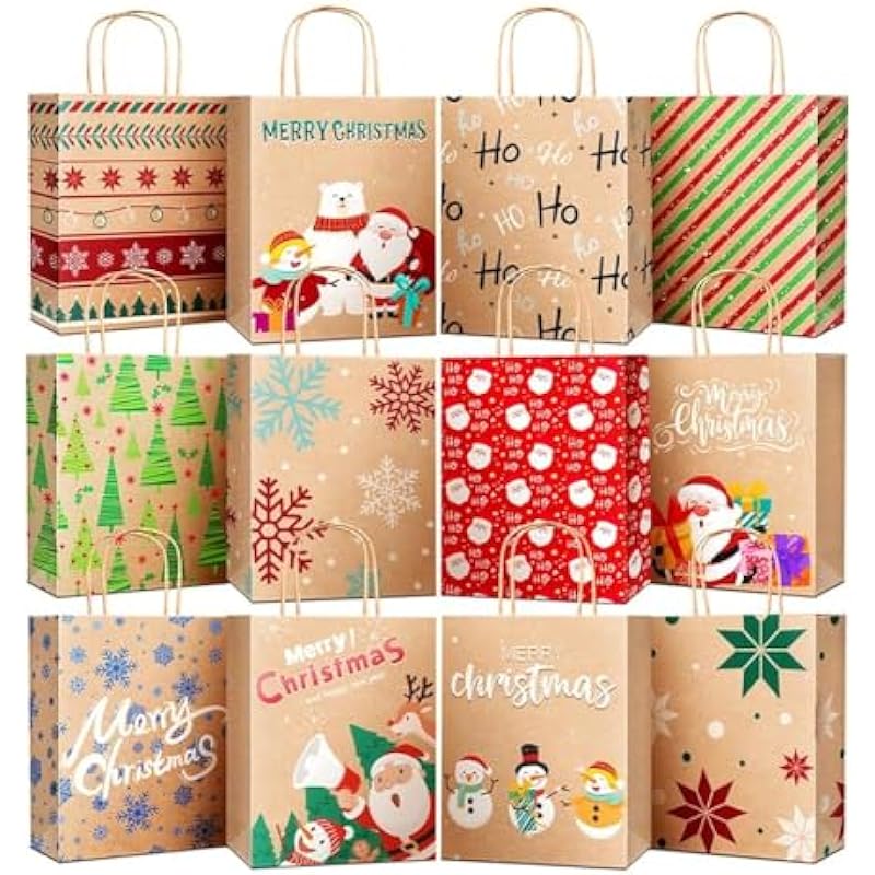 TranquilBliss Christmas Kraft Paper Gift Bags Review: A Festive, Eco-Friendly Choice