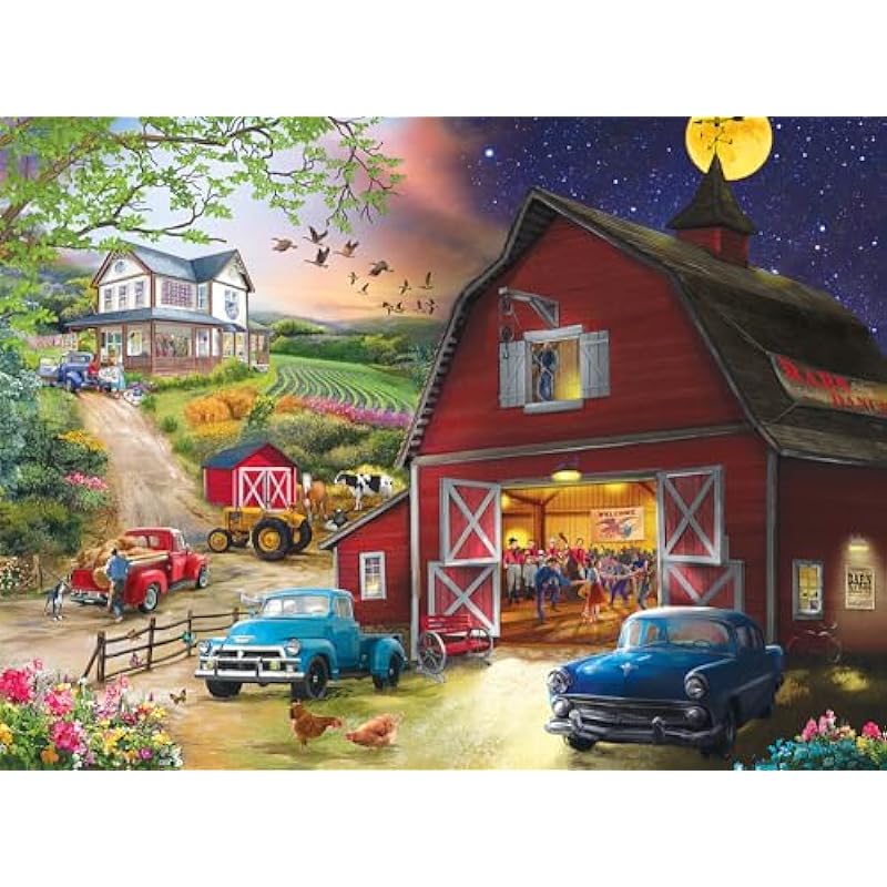 Buffalo Games - Farm Life Night and Day 1000 Piece Jigsaw Puzzle Review