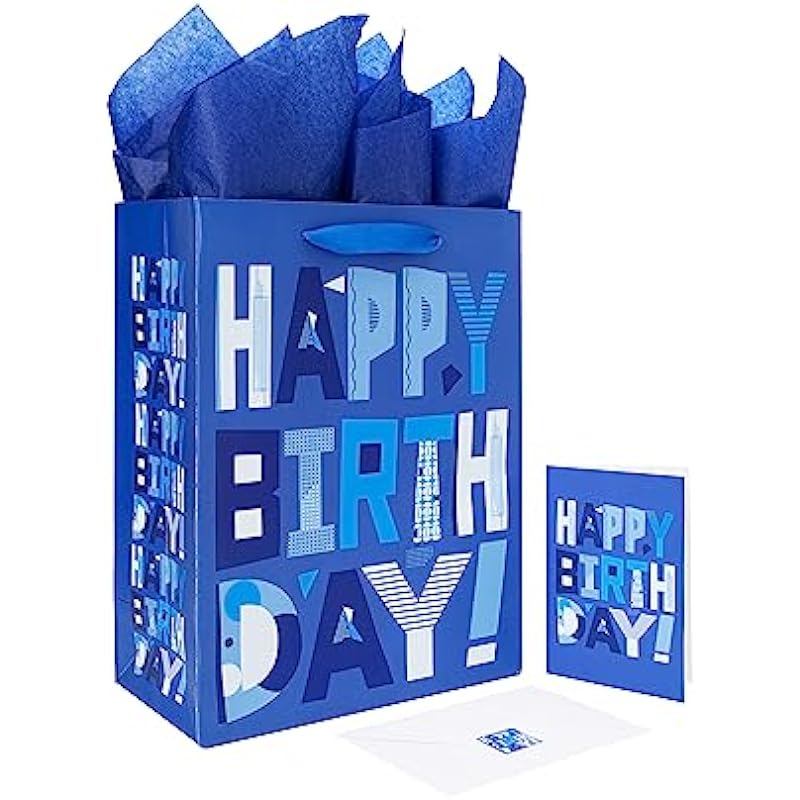 Ultimate Gift Wrapping Solution: 13" Large Blue Gift Bags Set Review