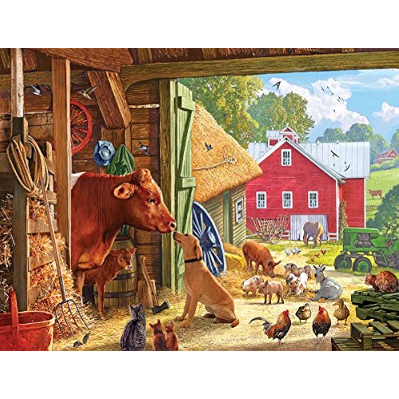 White Mountain Puzzles Barnyard Buddies 500 Piece Jigsaw Puzzle Review