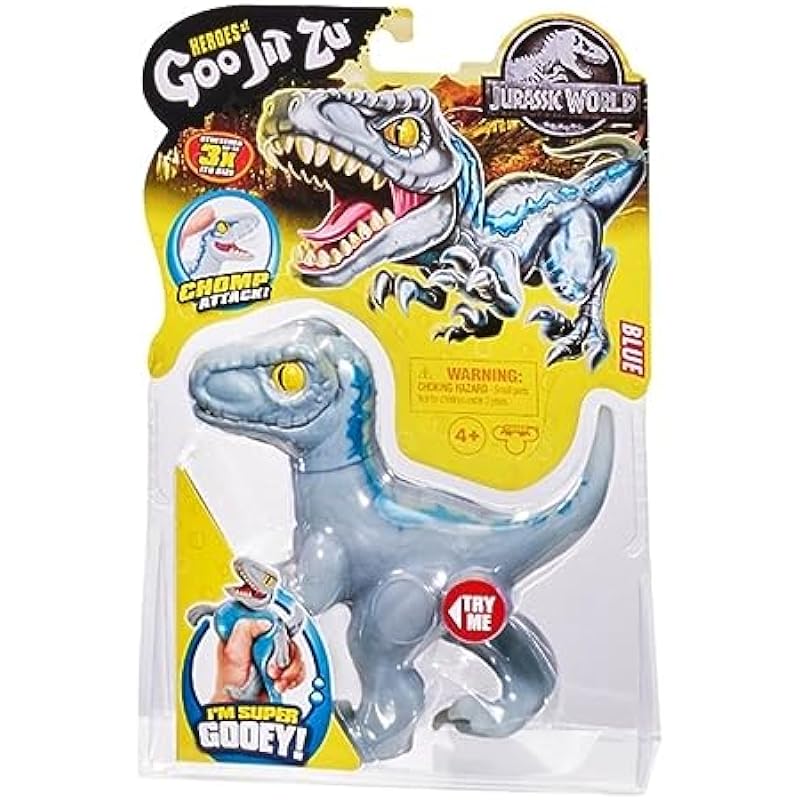 Heroes of Goo Jit Zu Jurassic World Stretch Blue Velociraptor Review