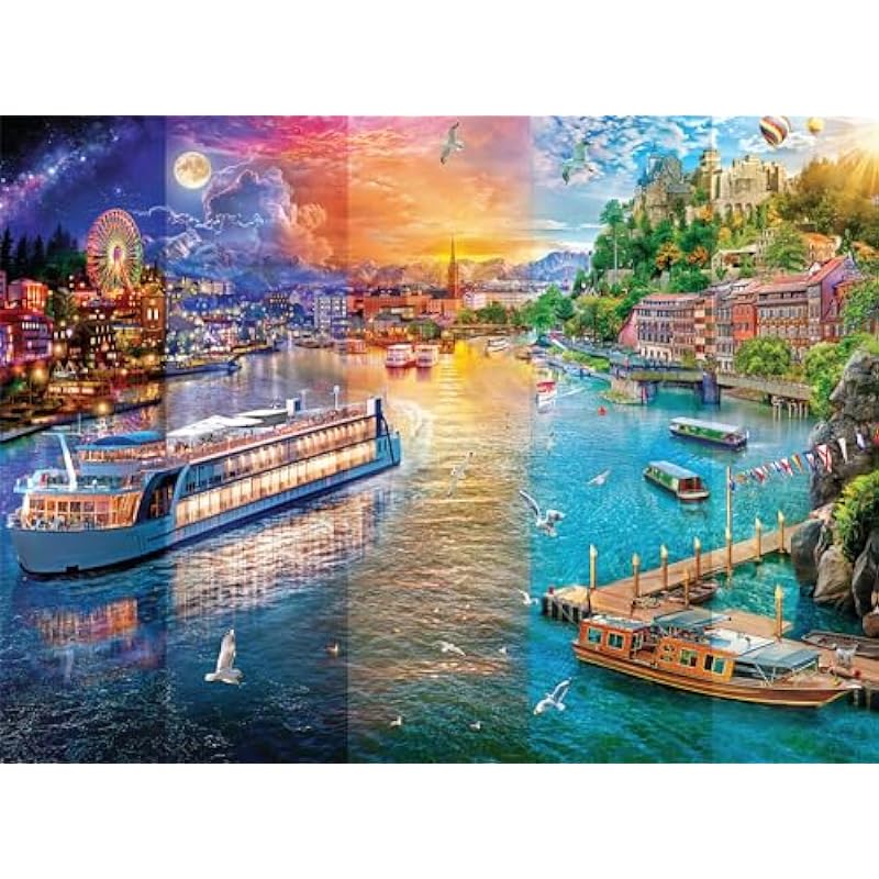 Buffalo Games 1000 Piece Jigsaw Puzzle Review: Day to Night Canal