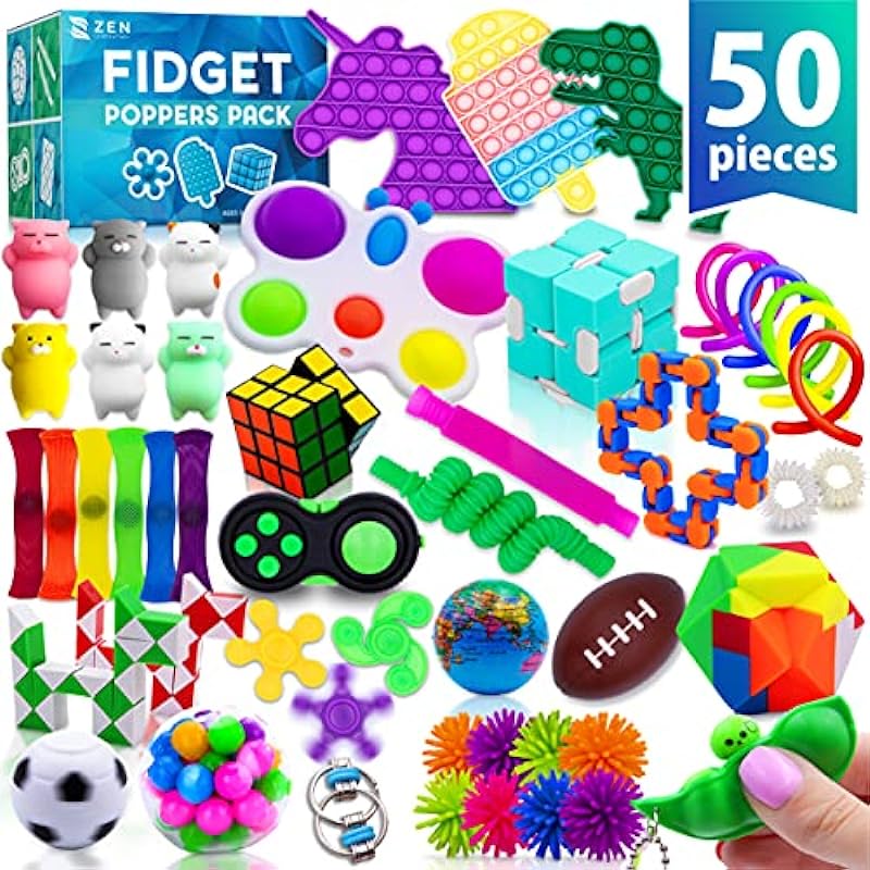 Comprehensive Review of the 50 Pcs Fidget Toys Pack by Zen Laboratory
