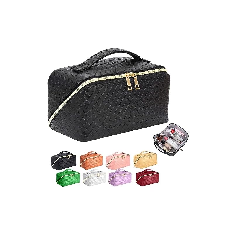 ZAUKNYA Large Capacity Travel Makeup Bag - Stylish & Practical