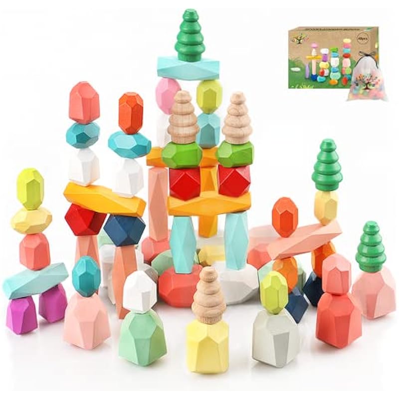 Comprehensive Review of 48PCS Wooden Stacking Building Blocks Montessori Toys