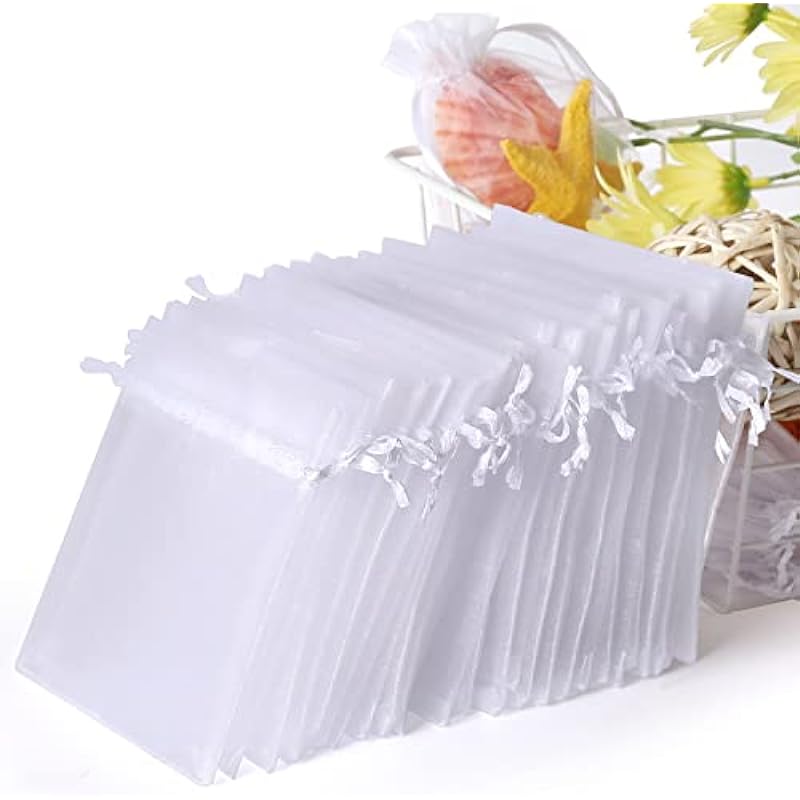 WenTao 100PCS 4x6 White Sheer Organza Bags Review: Elegance & Versatility