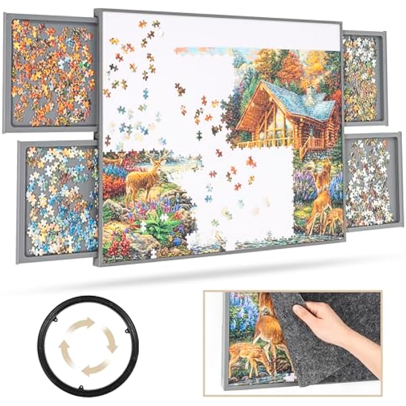 Ropoda 1500 Pieces Rotating Plastic Puzzle Board: A Must-Have for Puzzle Lovers