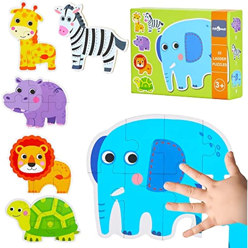 FLYINGSEEDS Safari Animals Wooden Jigsaw Puzzles Review