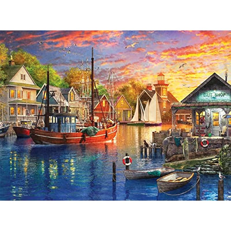 Buffalo Games - Dusk at The Harbor Puzzle Review | 1000 Piece Jigsaw