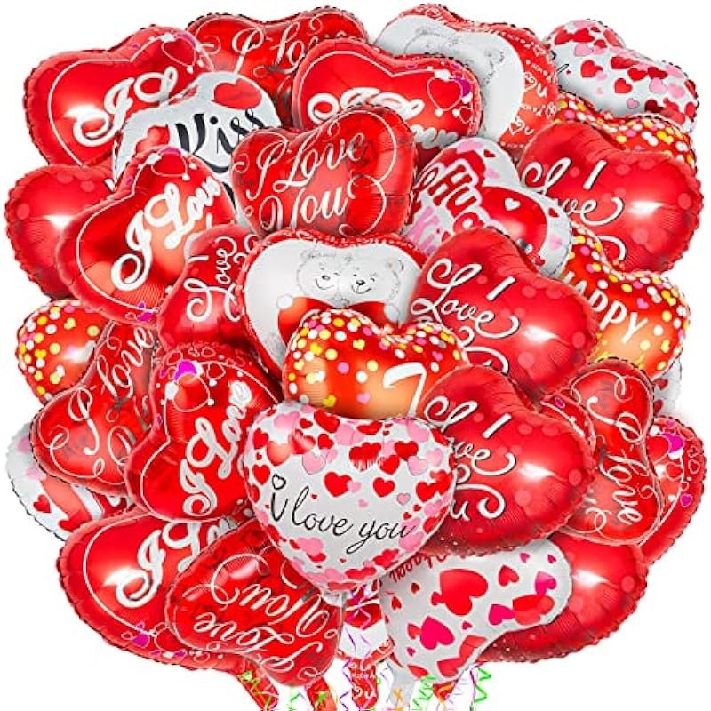 Elevating Romance with ZHWKMYP's 36 Red Heart Balloons: A Detailed Review