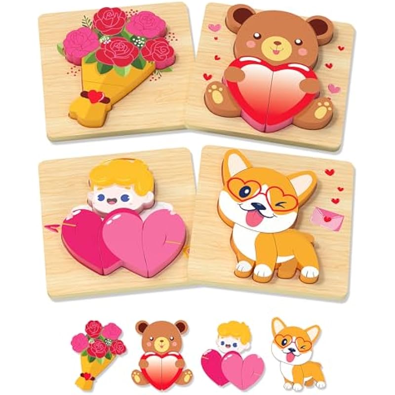 Yetonamr Valentines Wooden Puzzles Review: Perfect Gift for Young Minds