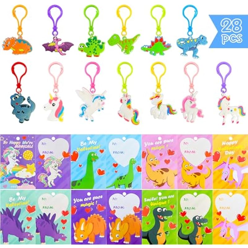 Valentine's Day Classroom Exchange Gift Review: Dinosaur & Unicorn Keychains