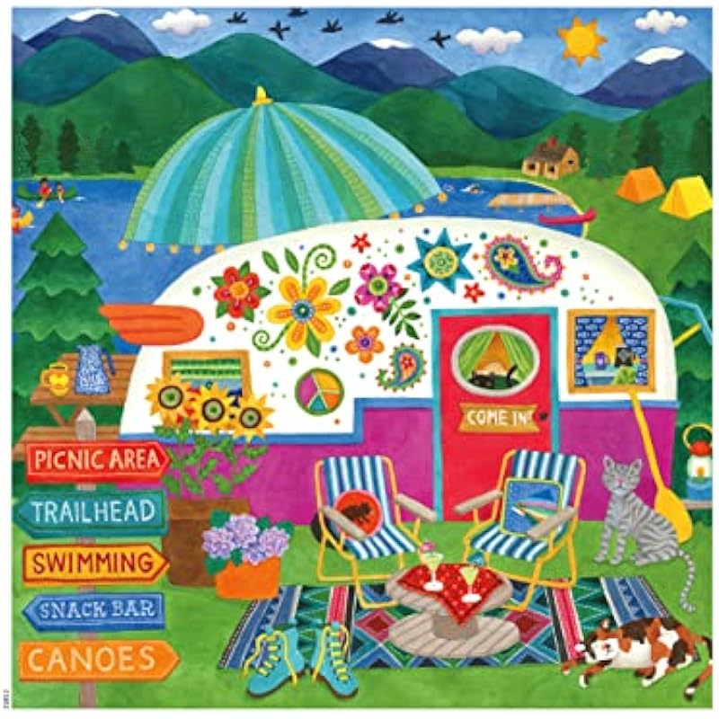 Ceaco Happy Camper - Lake Camper Oversized 300 Piece Jigsaw Puzzle Review