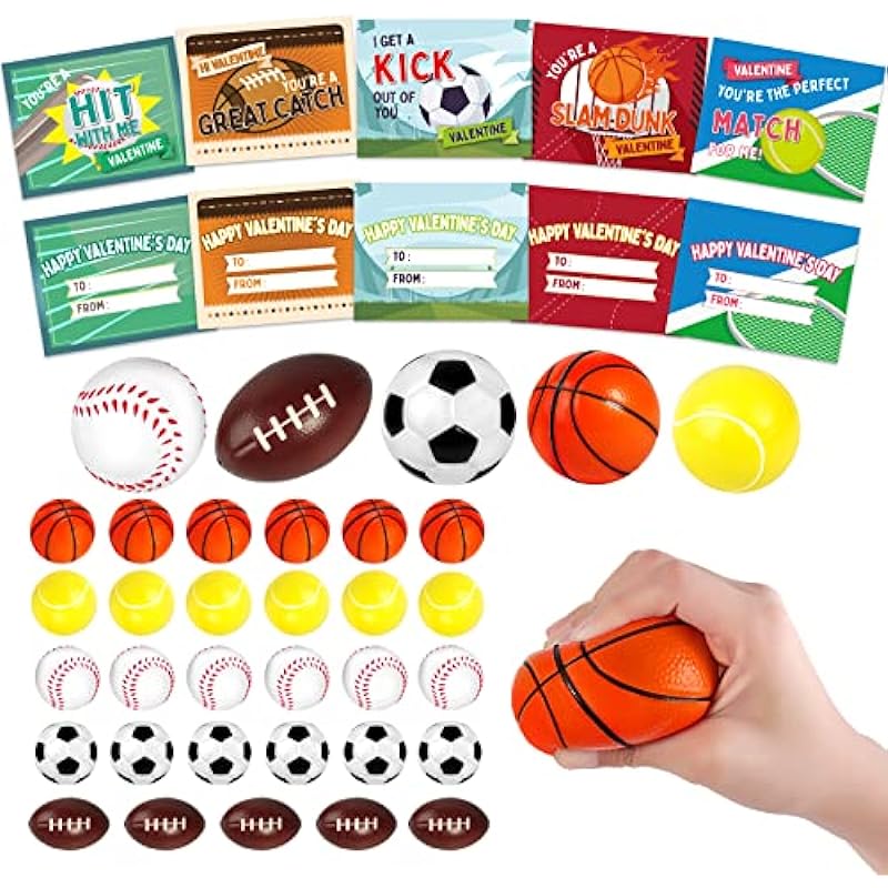 Review: 30 Pack Valentine's Day Cards for Kids with Mini Sport Balls - A Hit Among Kids!