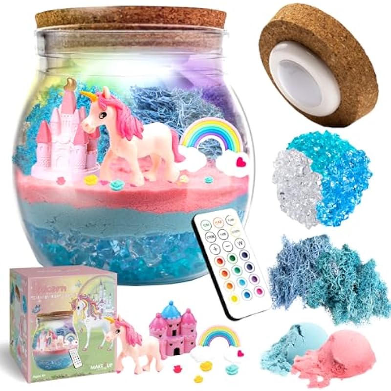 Unicorn Light Up Terrarium Kit for Kids by Make it Up: A Magical Crafting Experience