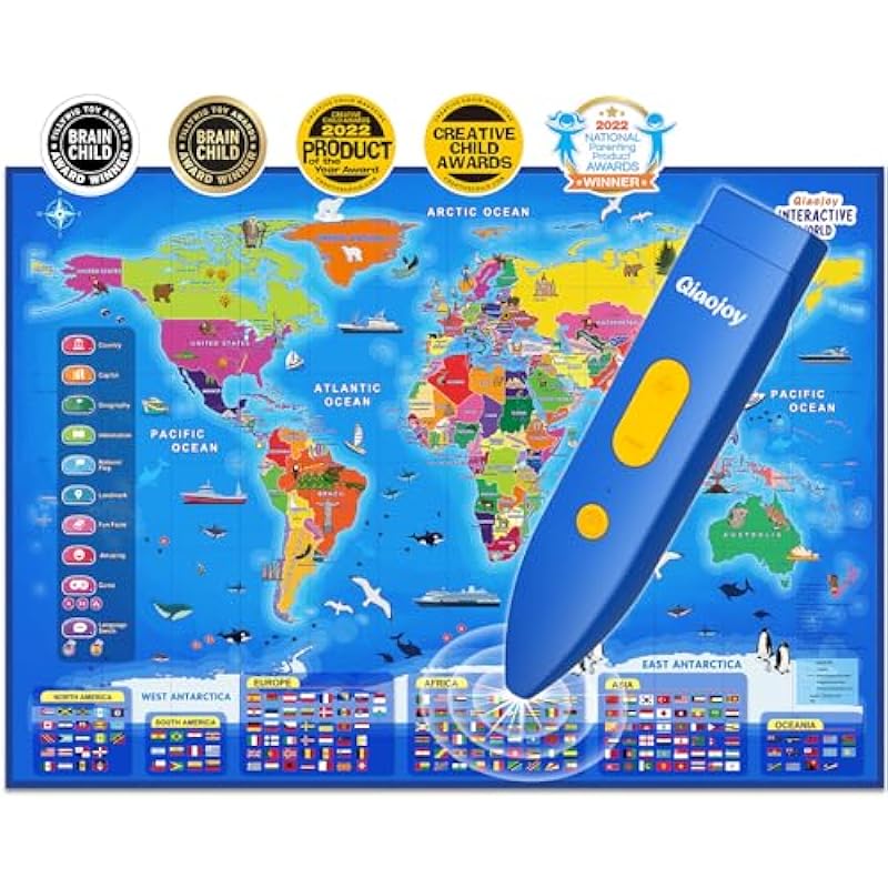 Qiaojoy Bilingual Interactive World Map Review: A World of Learning at Your Fingertips
