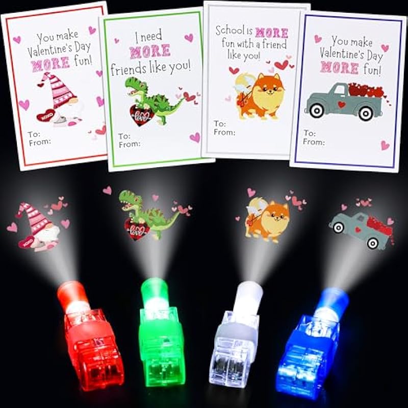 Light Up Valentine's Day: A Review of 28Pcs Finger Lights Gifts for Kids