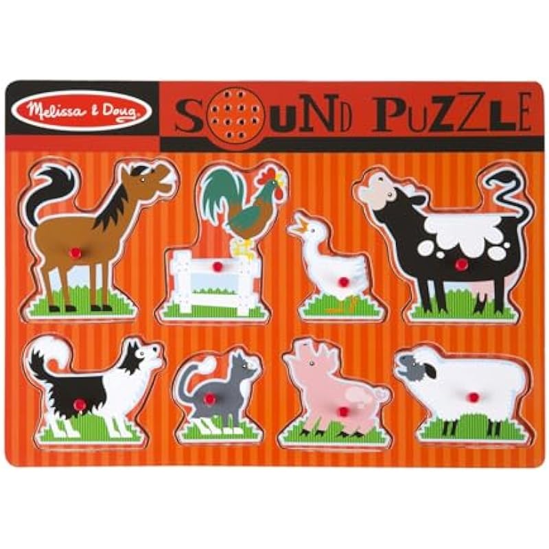 Melissa & Doug Farm Sound Puzzle - Engaging & Educational Toy for Toddlers