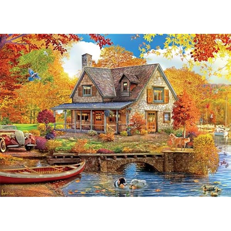 Buffalo Games - Country Life - Autumn Lake House Puzzle Review