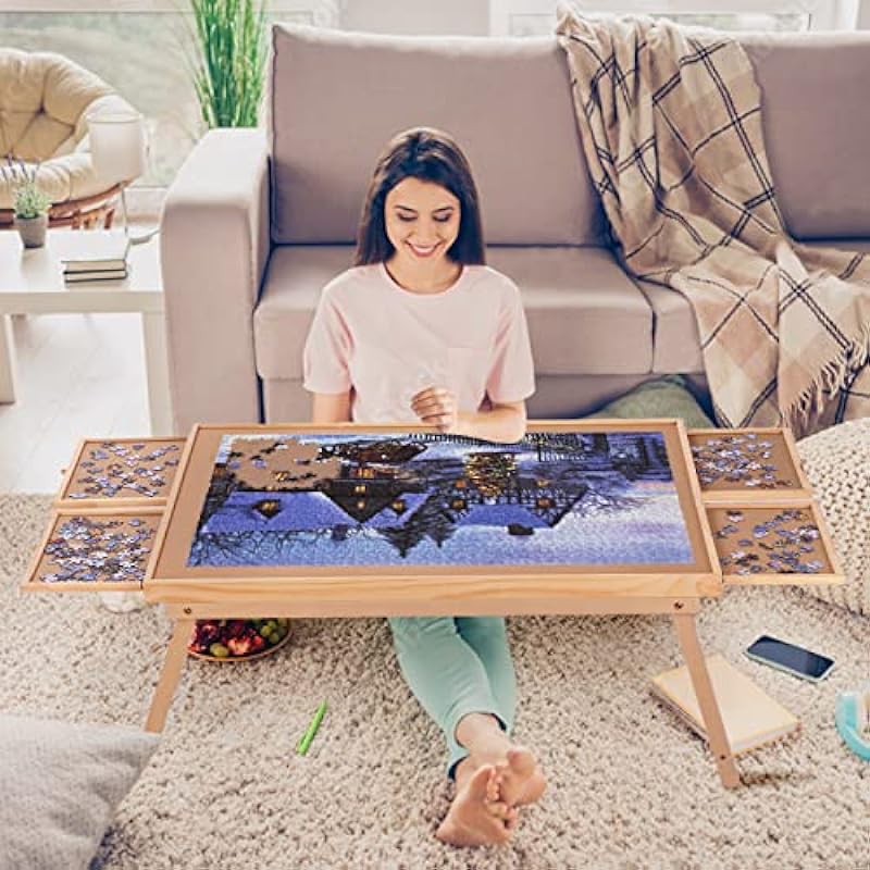 RAGOZONERY Puzzle Board 1500 Pieces Jigsaw Puzzle Table Review