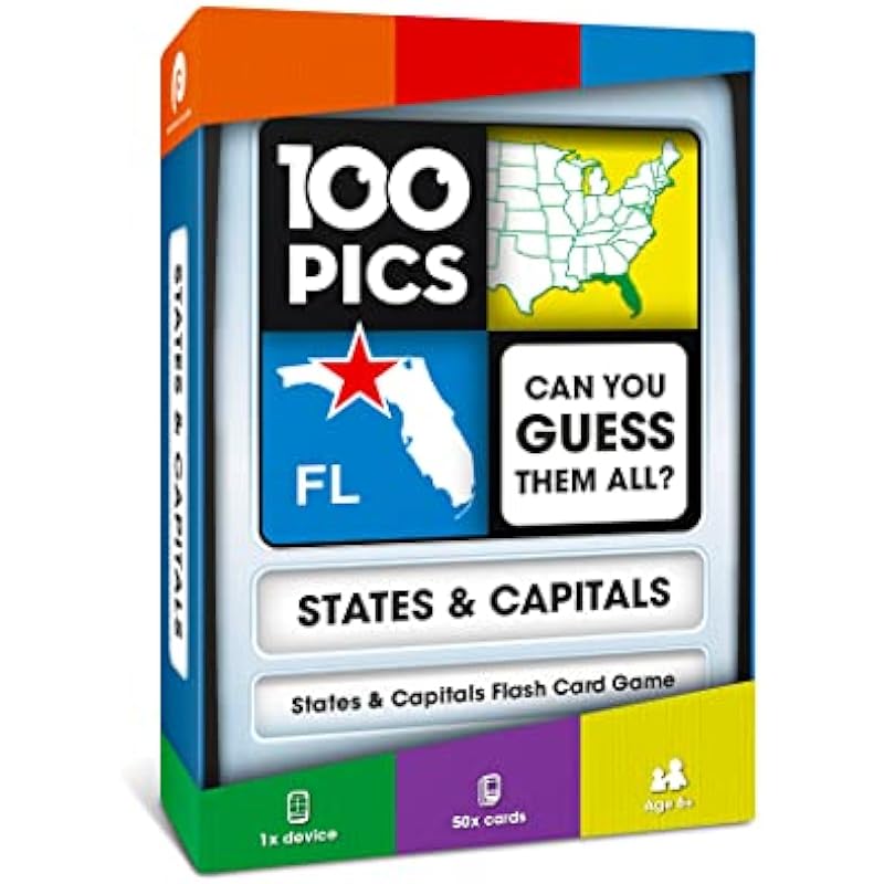 100 PICS US States & Capitals Flash Cards Review: A Fun Geography Learning Experience