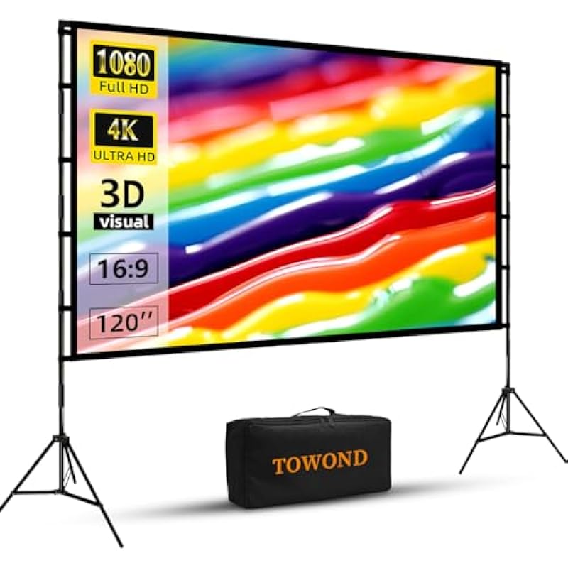 Towond 120 inch Portable Projector Screen: A Game-Changer for Movie Nights