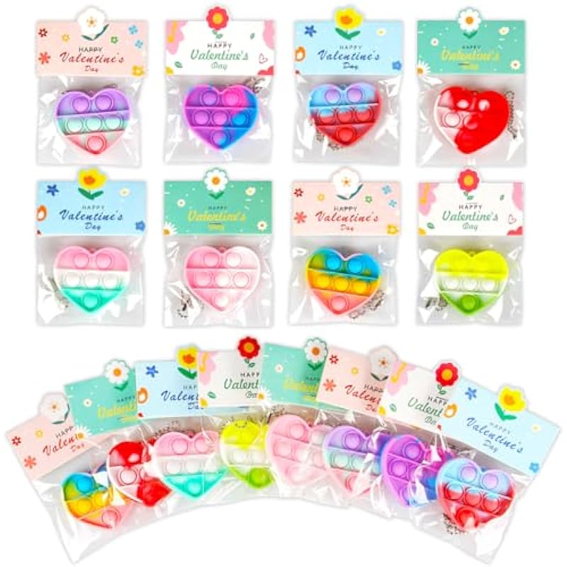 Jinsome 32 Pack Valentine's Day Heart-Shaped Pop Fidget Toys Review
